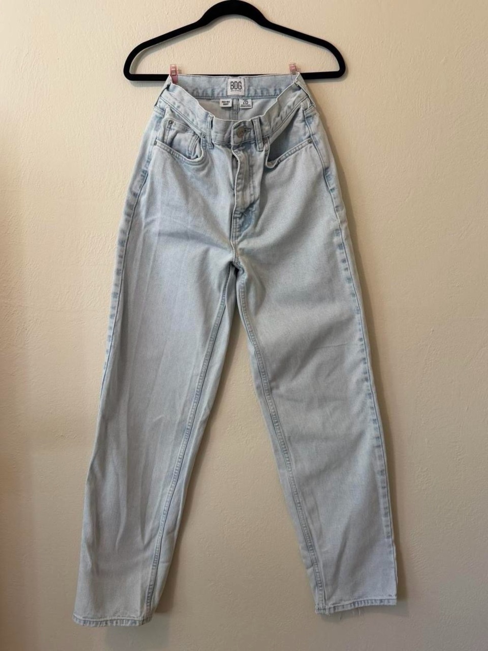 BDG Pale Blue High-Rise Straight-Leg Jeans